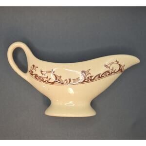 Western Mayan Ware Gravy Sauce Boat Vtg Restaurant Curtis 9 x 3" Mayer Diner USA